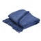 Laddha Home Designs Solid Blue Diamond Tufted Throw Blanket with Fringes 50" x 60"